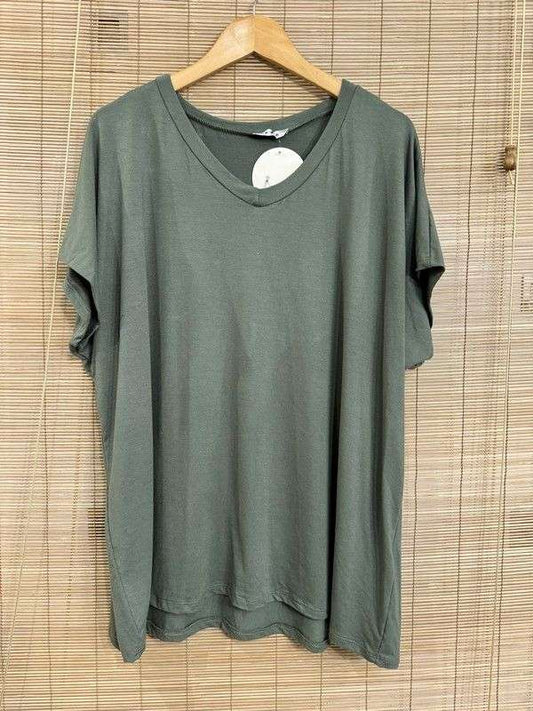 GRANDE TAILLE - T-shirt kaki