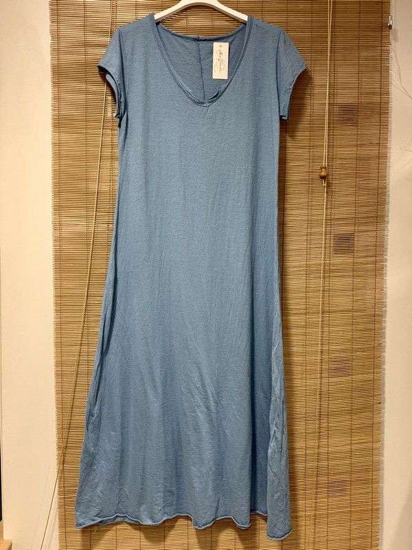 Robe longue t-shirt bleu jean