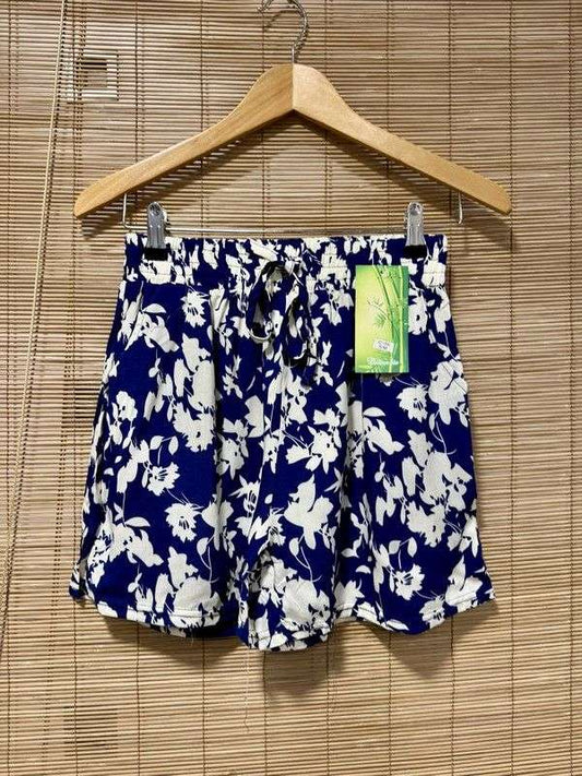 Short fluide Hawaï bleu marine