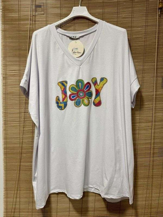 GRANDE TAILLE - T-shirt JOY blanc