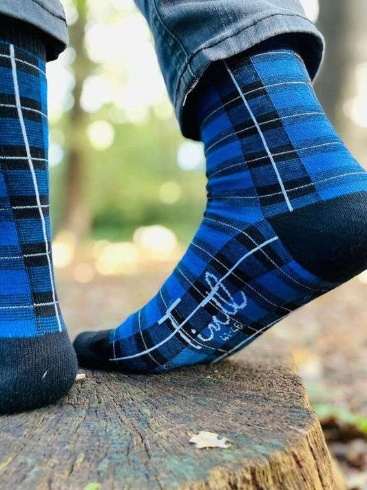 Chaussettes TARTAN BLEU