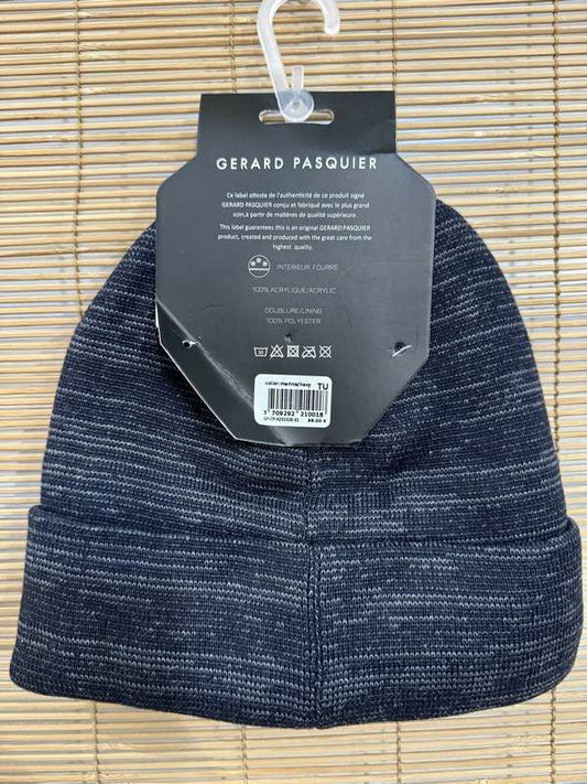 Bonnet homme revers GERARD PASQUIER bleu marine chiné