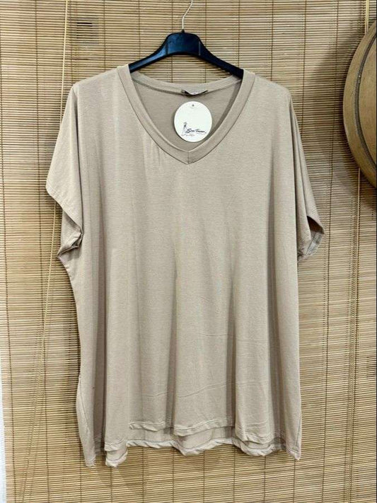 GRANDE TAILLE - T-shirt beige