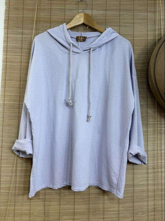 Sweat à capuche lila