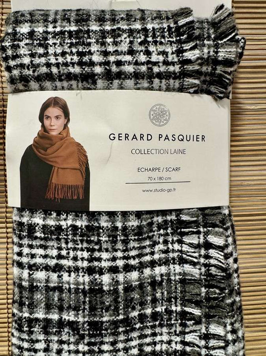 Echarpes à carreaux GERARD PASQUIER noire