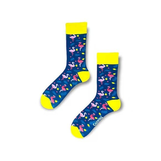 Carnival Socks - (41-46) - Chaussettes Flamants Roses