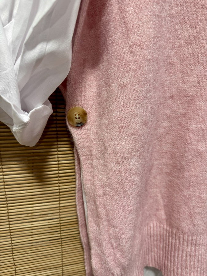 Pull débardeur rose