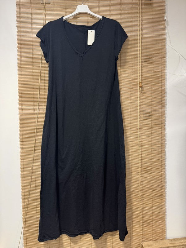 Robe longue t-shirt bleu noire