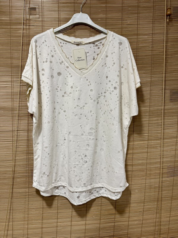 T-shirt col doré 3