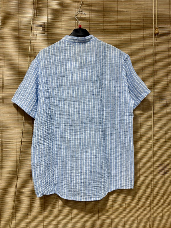 Chemise rayée GIL bleu ciel