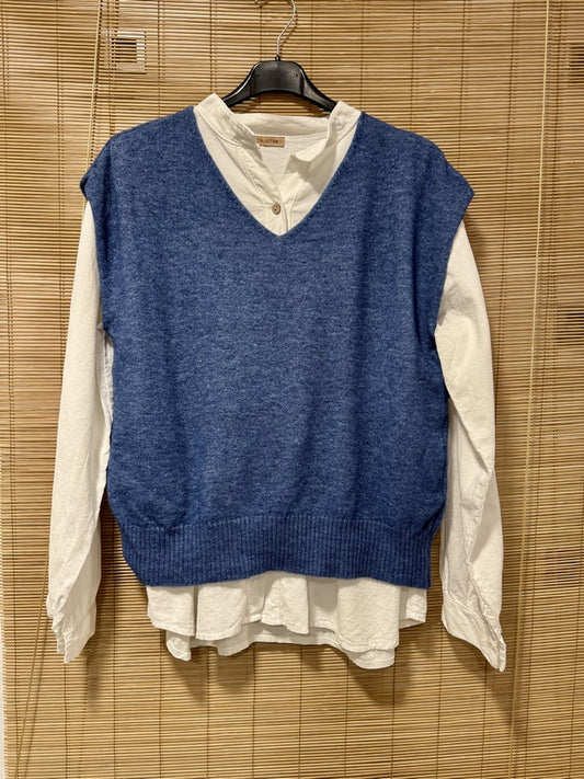 Pull débardeur LANA bleu jean