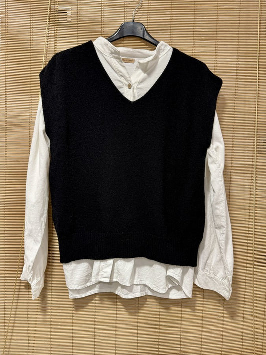 Pull débardeur LANA noir