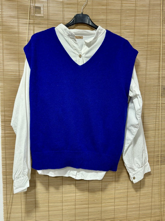 Pull débardeur LANA bleu roi