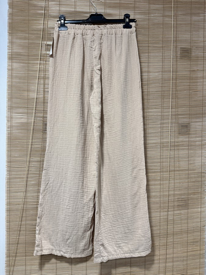 Pantalon gaze de coton sable