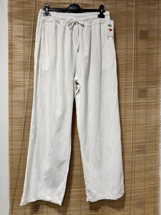 Pantalon en velours blanc