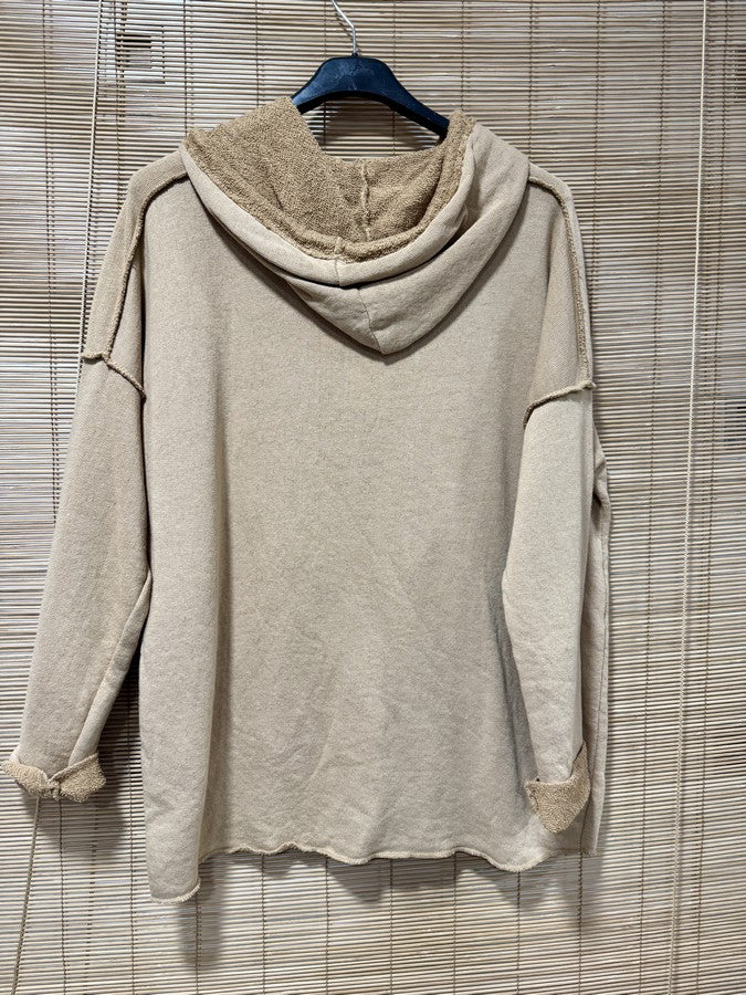 Sweat à capuche NORDE camel