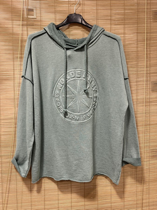 Sweat à capuche NORDE vert d'eau