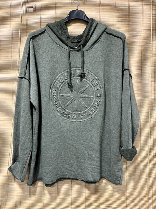 Sweat à capuche NORDE kaki