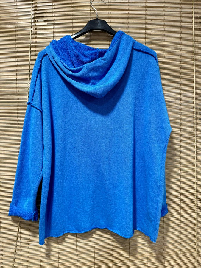 Sweat à capuche NORDE bleu roi