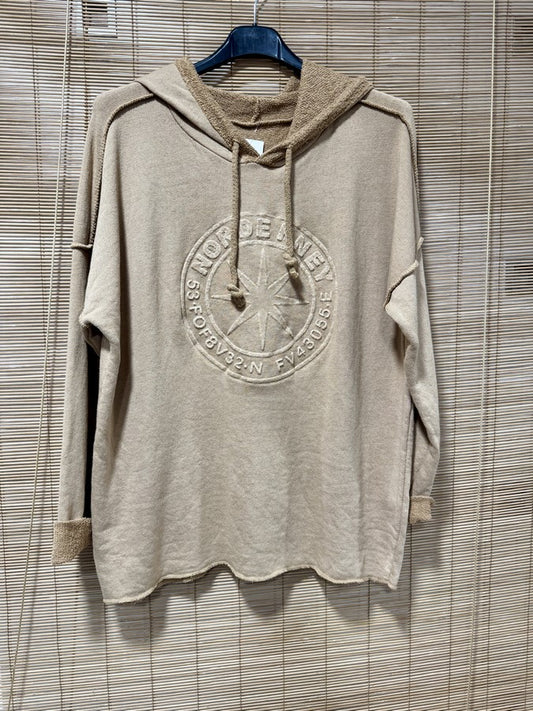 Sweat à capuche NORDE camel