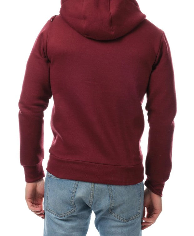 Gilet zippé à capuche BRAWL bordeaux du S au XL