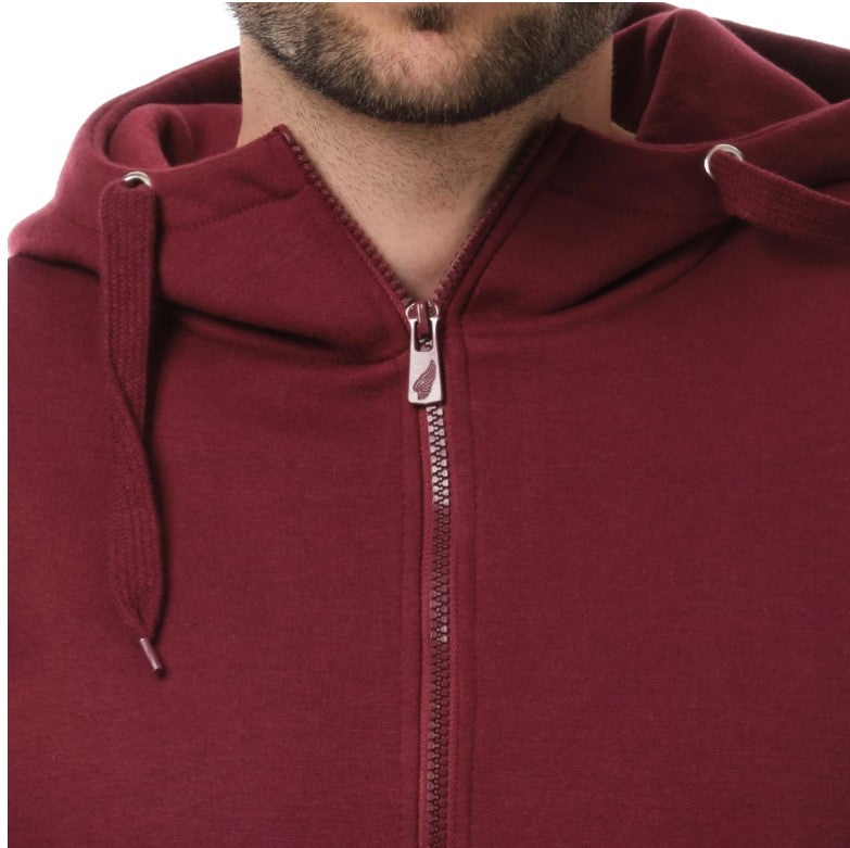Gilet zippé à capuche BRAWL bordeaux du S au XL