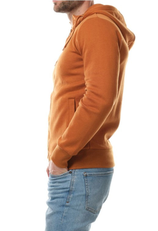 Gilet zippé à capuche BRAWL camel du S au 2XL