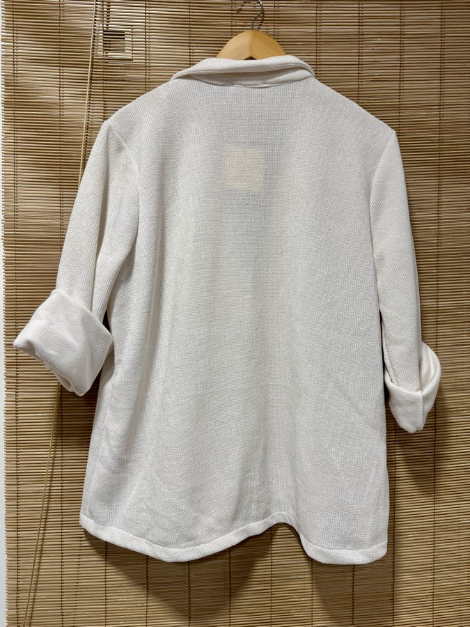 Blazer velours lurex blanc