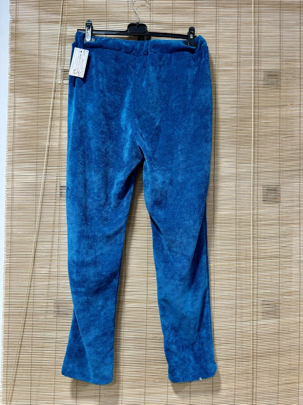 Jogging velours bleu pétrole