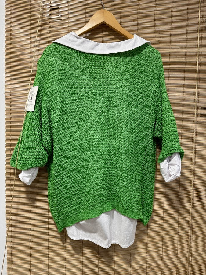 Pull ajouré The Tote Bag vert