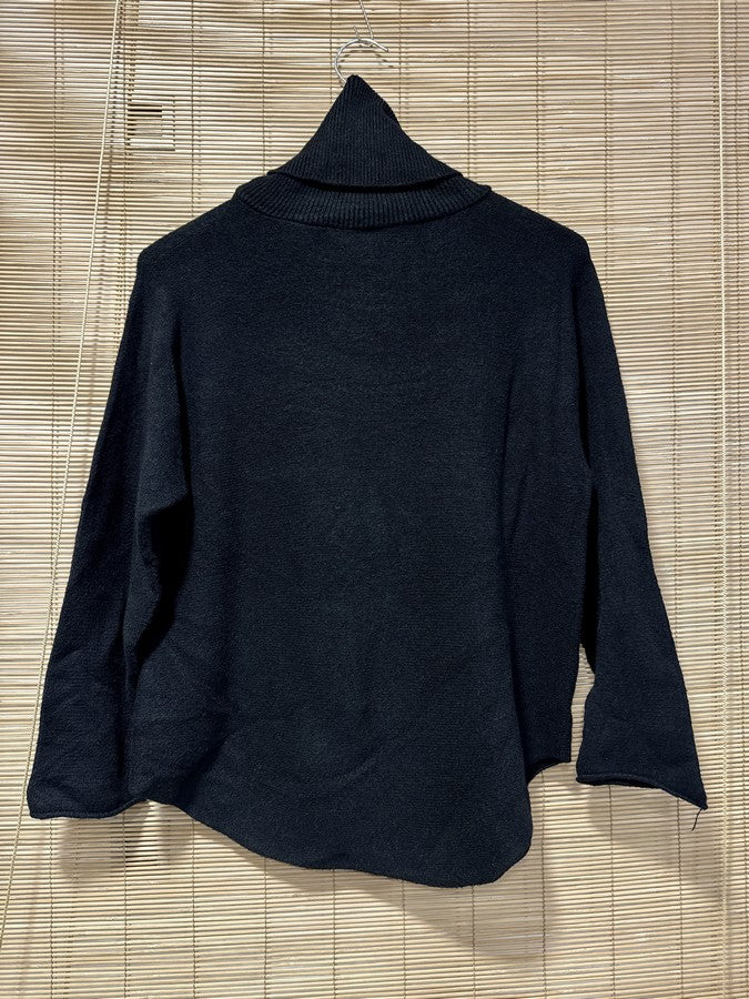 Pull col roulé noir