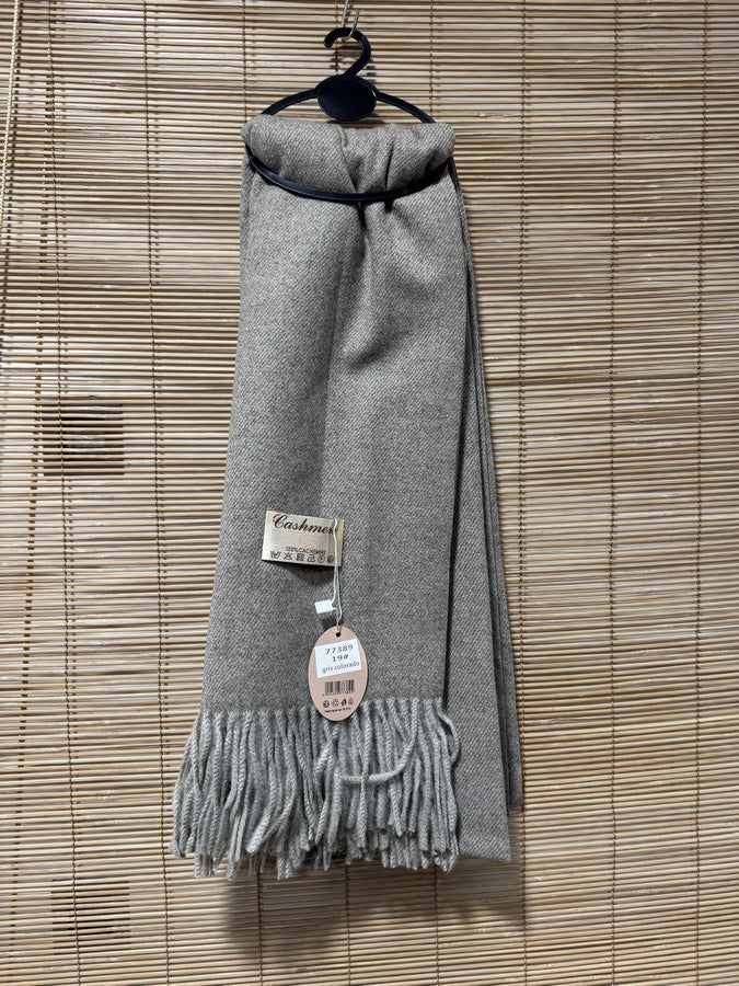 Echarpe mixte 100% cachemire taupe
