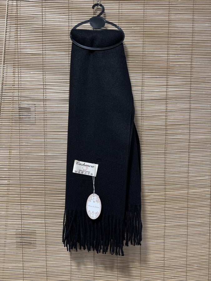 Echarpe mixte 100% cachemire noir