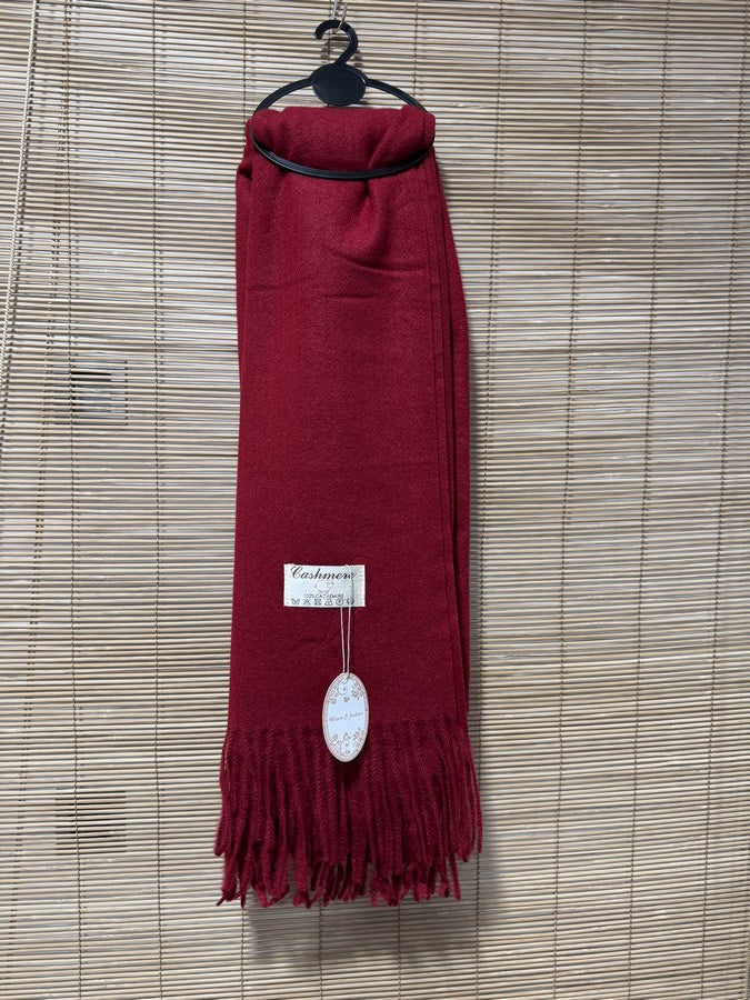 Echarpe mixte 100% cachemire rouge