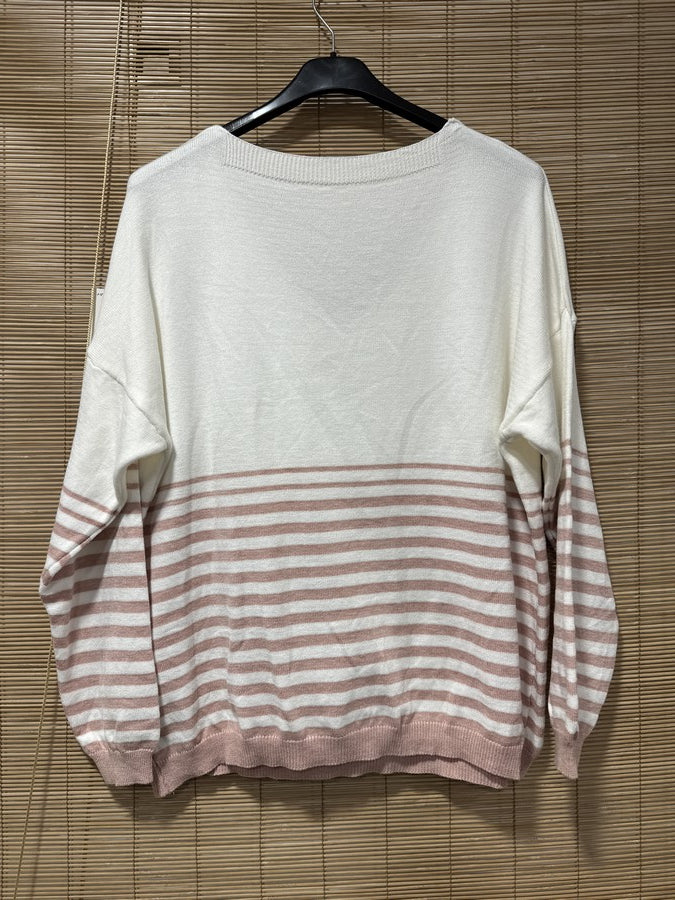 TU - Marinière J'adore rose