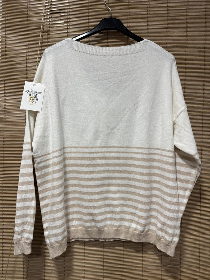 TU - Marinière Bisou beige