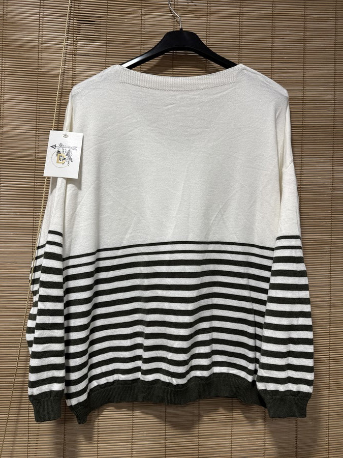 TU - Marinière Bisou kaki