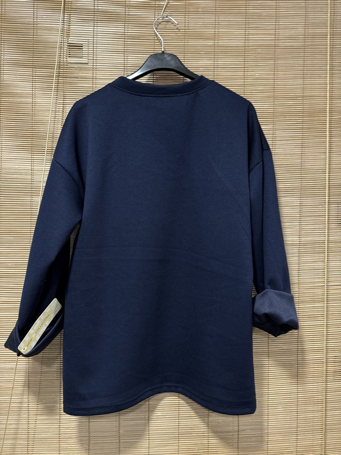 TU - Sweat col V J'adore bleu marine