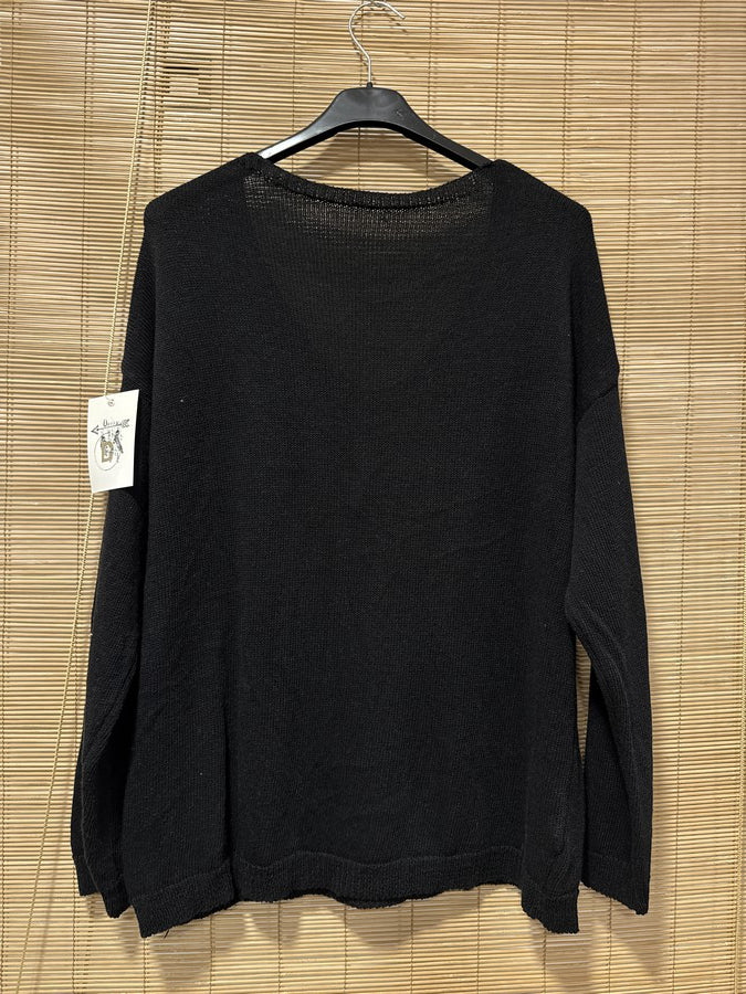 TU - Pull col V Iconic noir