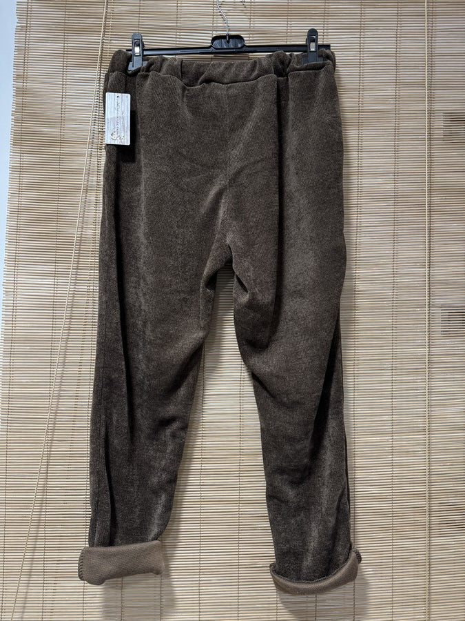 Jogging velours marron