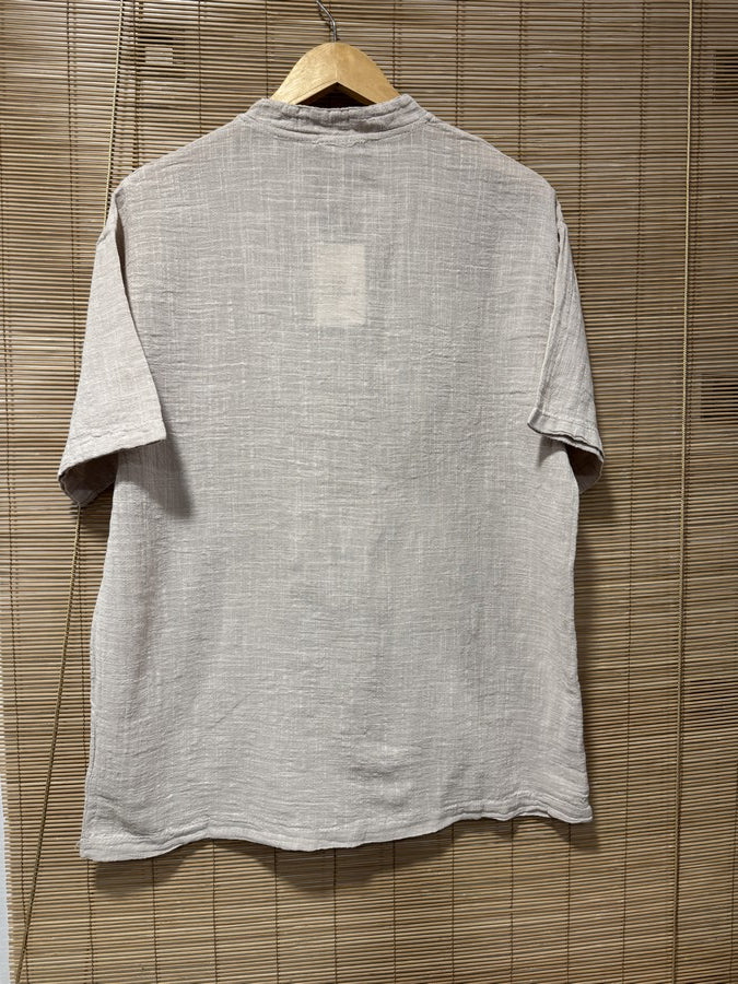 T-shirt CLAUDIO boutons sable