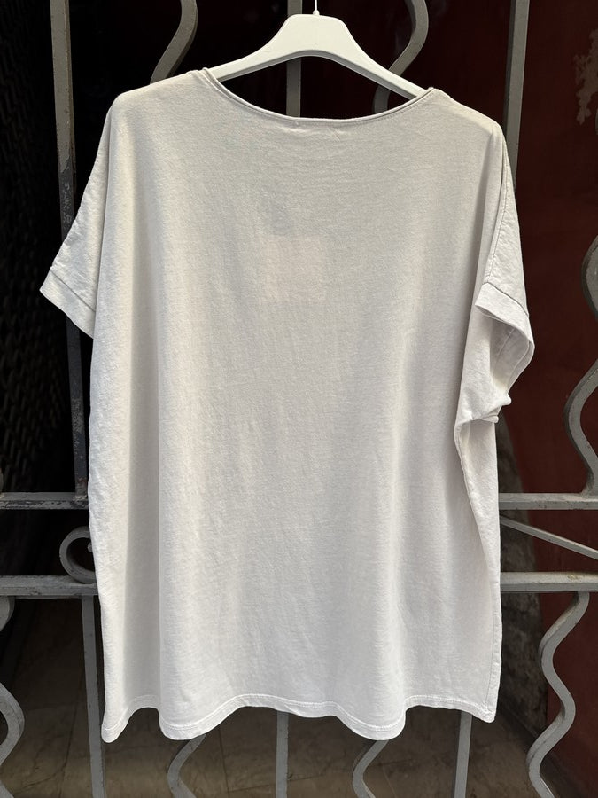 GRANDE TAILLE - T-shirt Le Soleil dans le Cœur sable