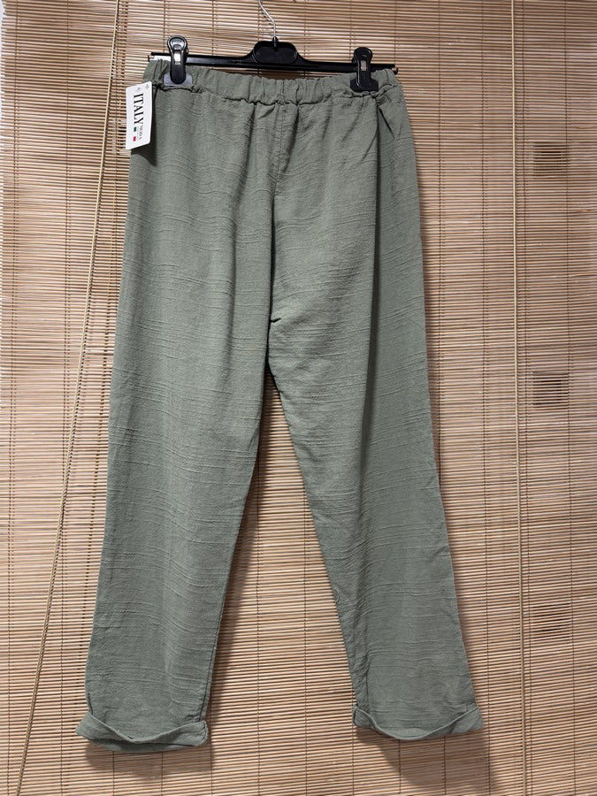 Pantalon en coton kaki