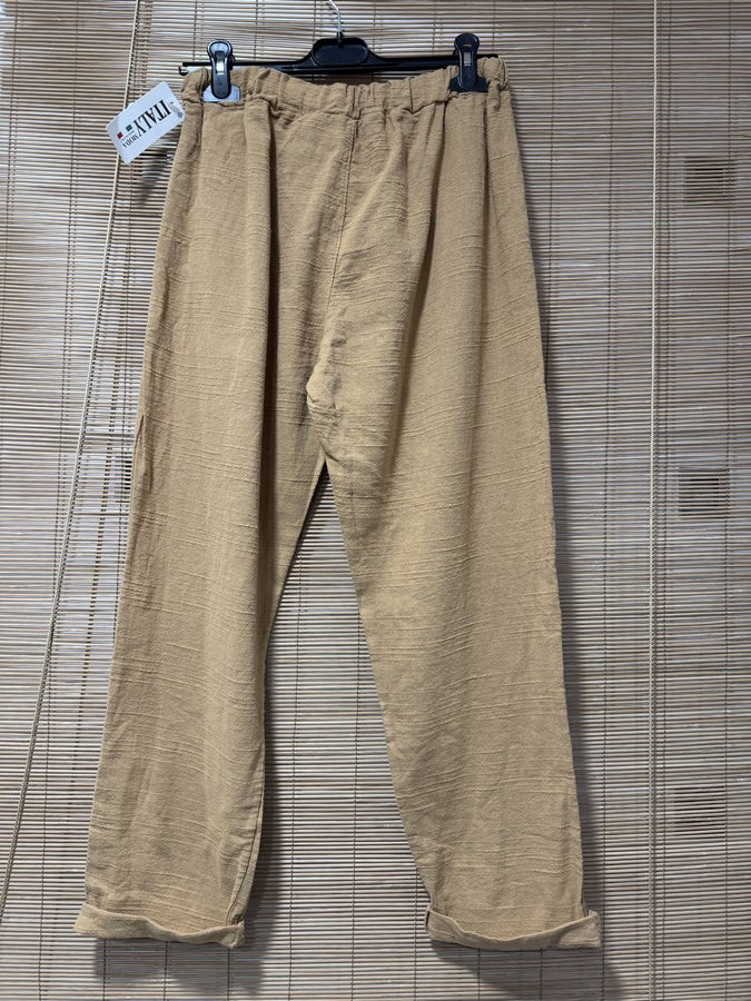Pantalon en coton camel