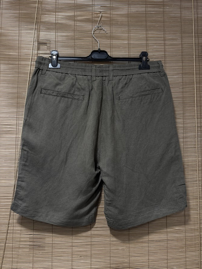 Short en lin KACEY kaki