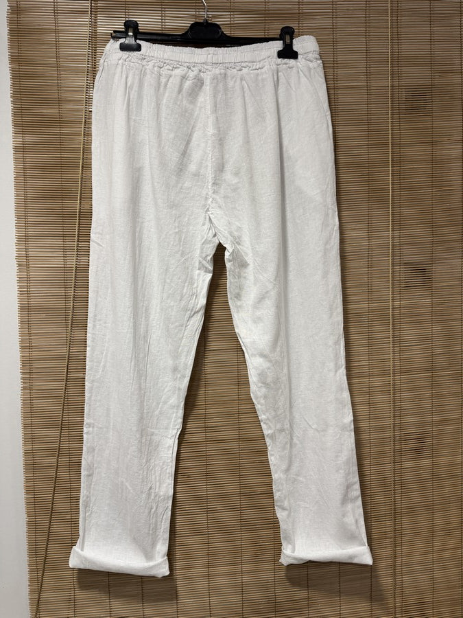 Pantalon en lin REEP blanc
