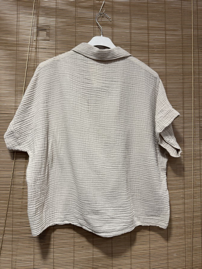 Chemise gaze de coton sable