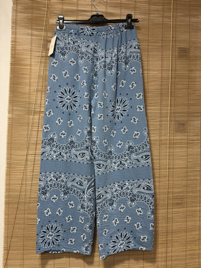 Pantalon gaze de coton banadana bleu jean