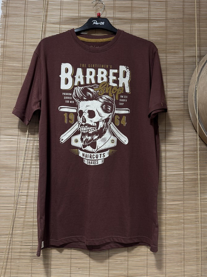 T-shirt BARBER marron