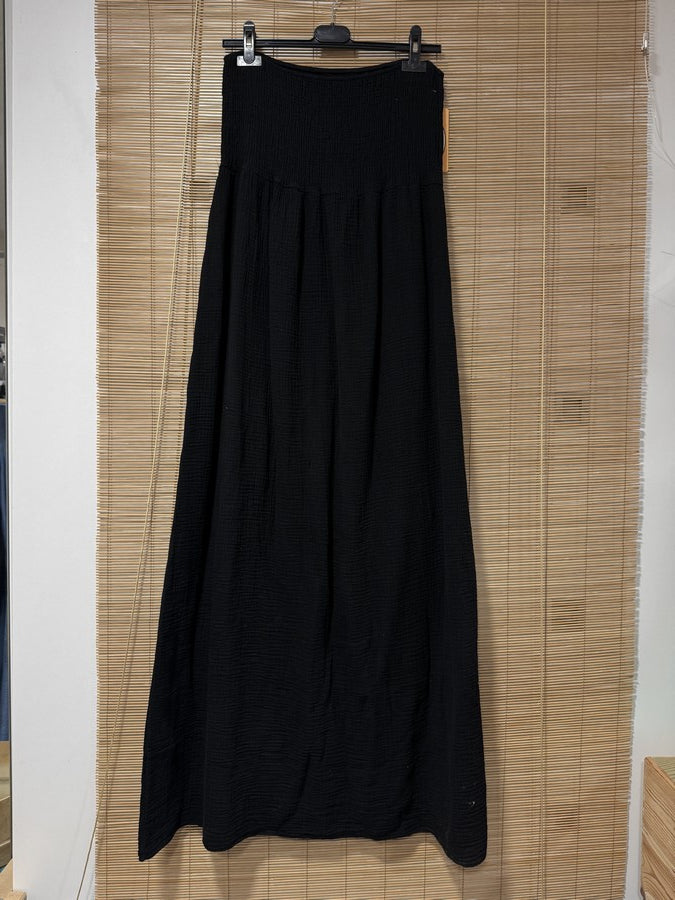 Robe bustier gaze de coton noir